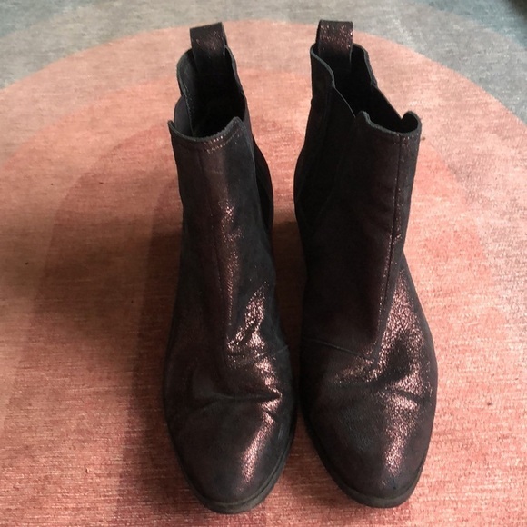 Rag & Bone Metallic Copper Drea Walker Suede Ankle Booties - Picture 5 of 15